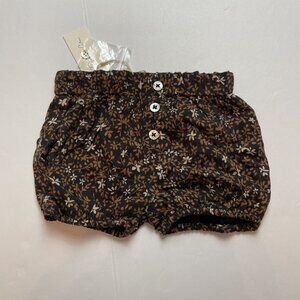NWT Rylee & Cru Black & Ochre Floral Shorties